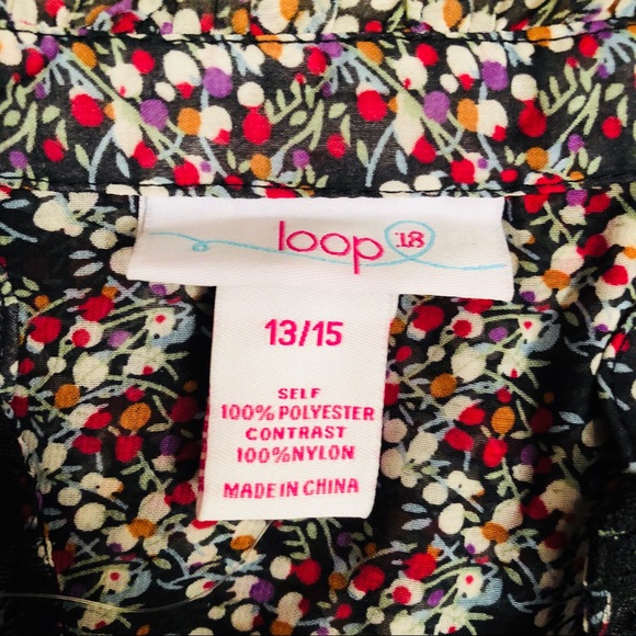 NWT Sheer Patterned Loop Feminine Blouse with Lace - Picture 4 of 7